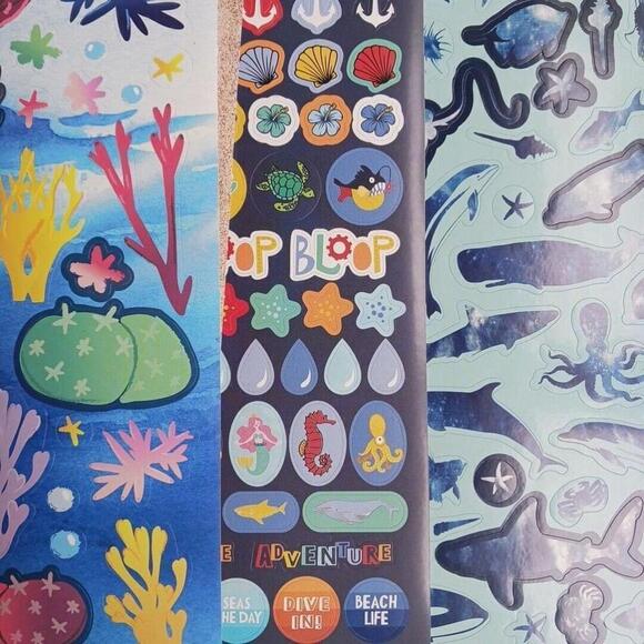 Sea Ocean Fish Underwater Themed Sticker Pack 18 Sheets - Picture 4 of 4